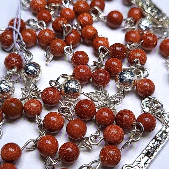 Sand stone/lava rosary handmade - Picture 2 of 2